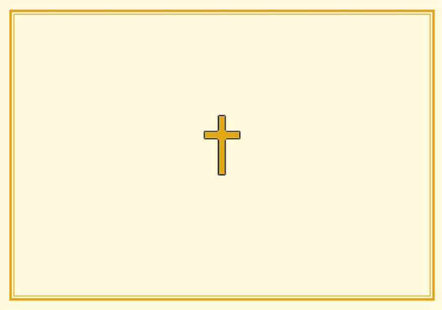 Gold Cross Note Cards - 14 Cards & Envelopes