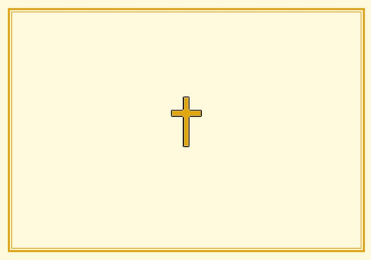 Gold Cross Note Cards - 14 Cards & Envelopes