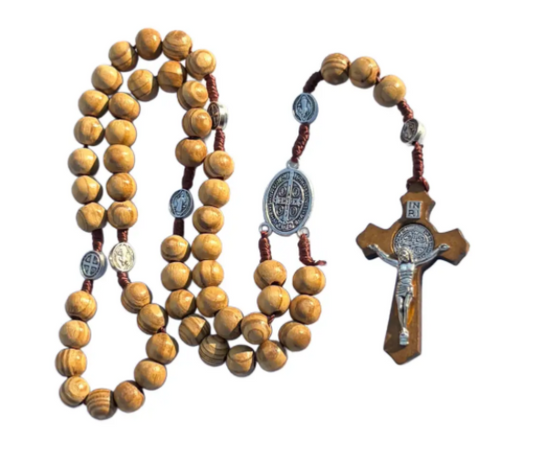 St. Benedict Wooden Rosary