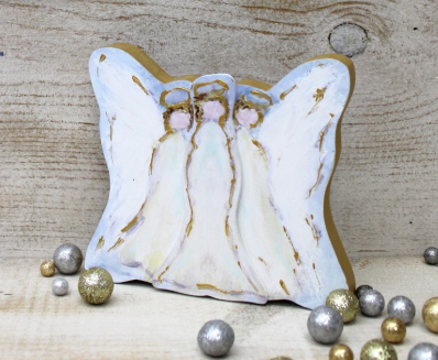 Cutout Layered Angel Trio
