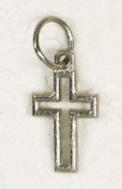 Modern Silver Tone Bracelet Cross