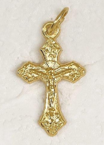 Elegant Crucifix Gold Tone