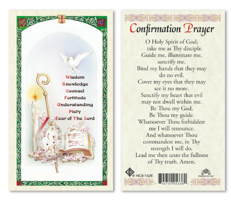 Confirmation Prayer Card