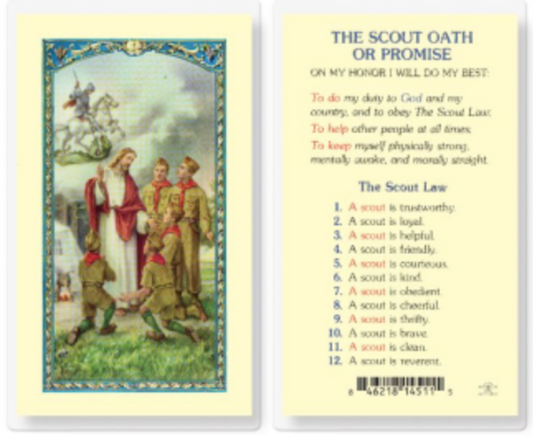 The Boy Scout Oath of Promise Holy Card