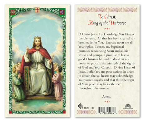 Christ the King Prayer Card