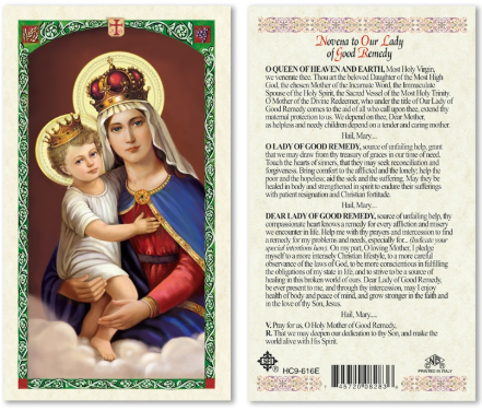 Our Lady of Good Remedy Prayer Card
