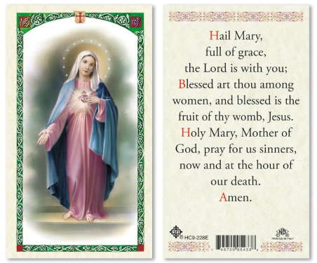 Hail Mary Prayer Card