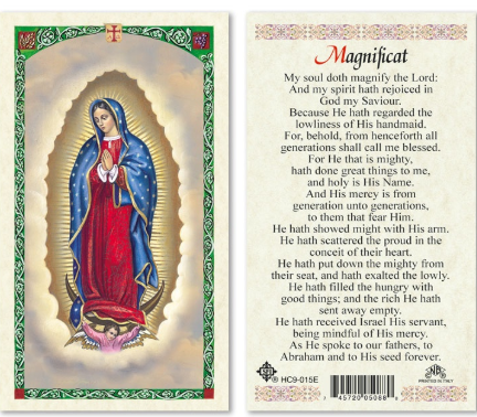 Our Lady of Guadalupe Magnificat Prayer Card