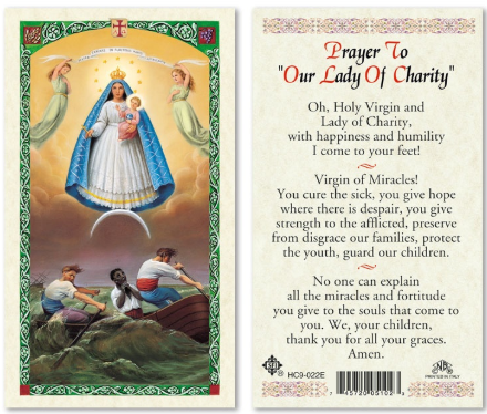 Our Lady of Charity Prayer Card