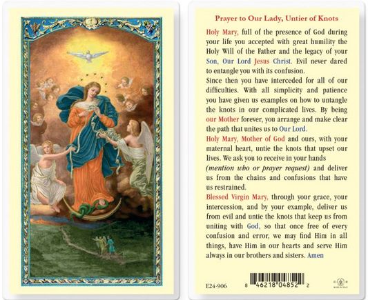 Our Lady Untier of Knots Holy Card