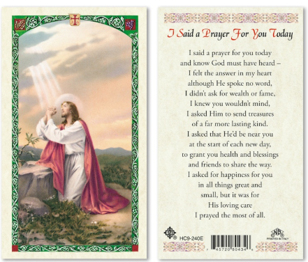 I Said a Prayer for You Today Prayer Card