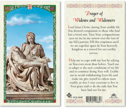 Pieta - Prayer of Widows and Widowers Prayer Card