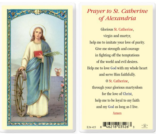 St. Catherine of Alexandria Prayer Card