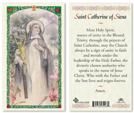 St. Catherine of Siena Prayer Card
