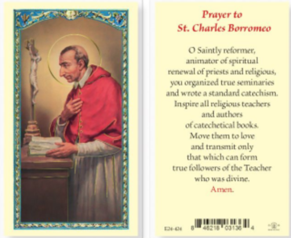 St. Charles Borromeo Prayer Card