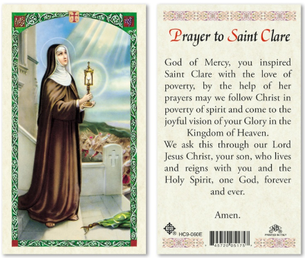 St. Clare Prayer Card