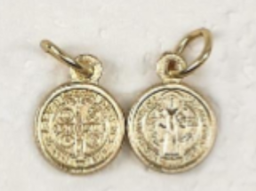 Saint Benedict Gold Tone Bracelet Medal