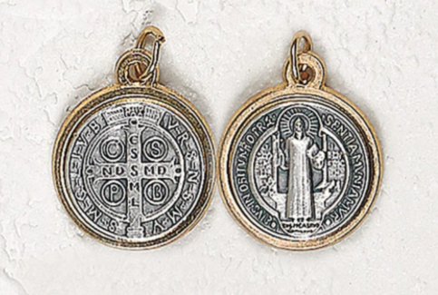 Saint Benedict Two Tone Medal