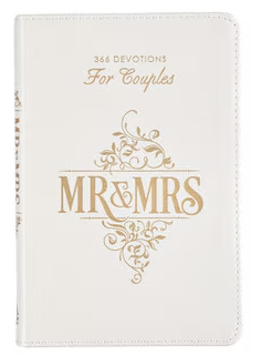 Mr. & Mrs. 366 Devotions for Couples White Faux Leather Devotional