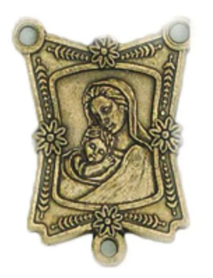 Bronze Mary Rosary Center