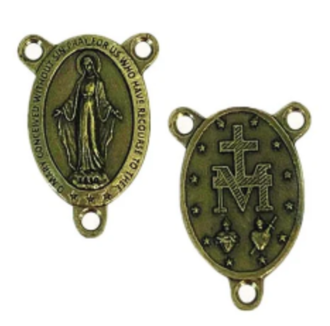 Brass Miraculous Medal Rosary Center