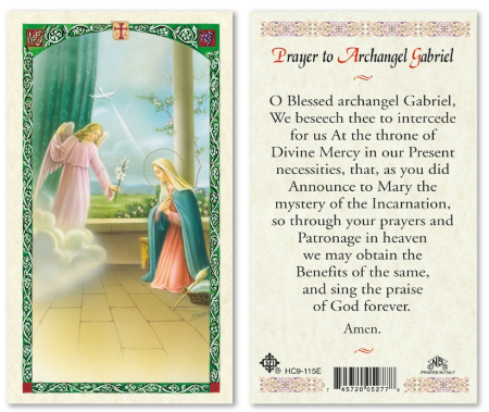 St. Gabriel Archangel Prayer Card