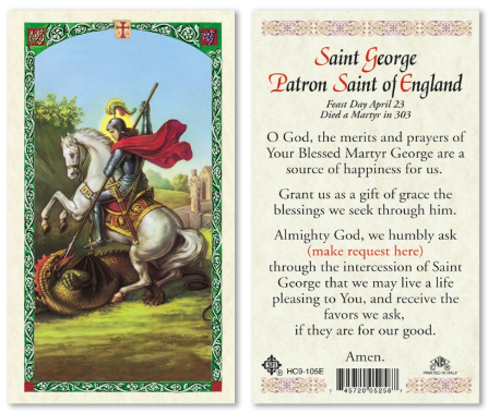 St. George Prayer Card