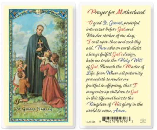 St. Gerard Prayer for Motherhood Prayer Card
