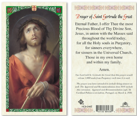 St. Gertrude Prayer Card