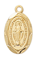 Gold Over Sterling Silver Miraculous Necklace
