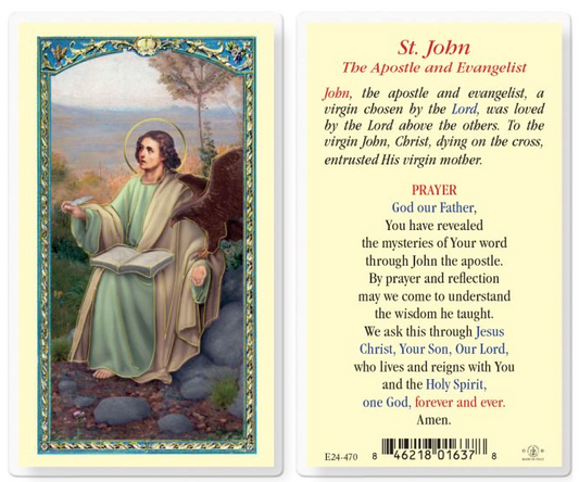 St. John the Apostle & Evangelist Prayer Card