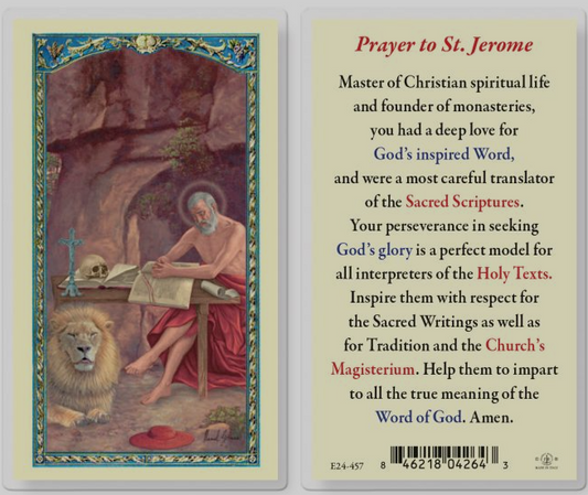 St. Jerome Prayer Card
