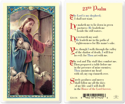 Good Shepherd - Twenty Third Psalm Prayer Card