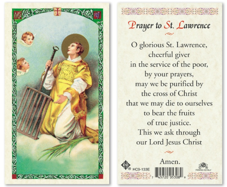 St. Lawrence Prayer Card