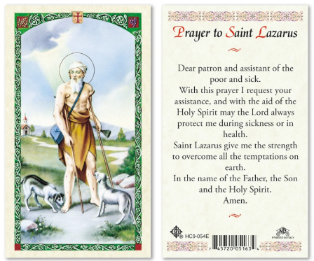 St. Lazarus Prayer Card