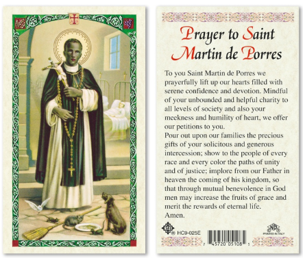St. Martin de Porres Prayer Card