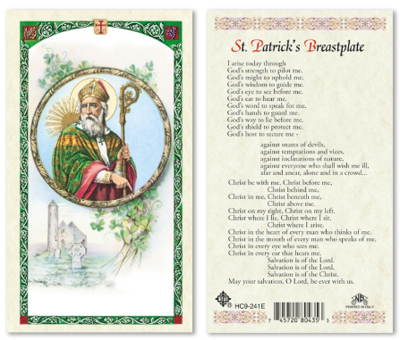 St. Patrick's Breastplate Prayer Card