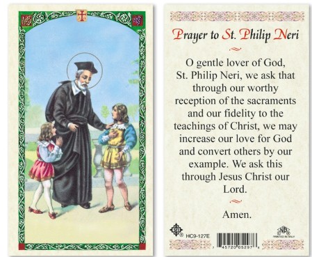 St. Philip Neri Prayer Card