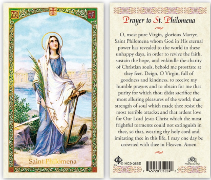 St. Philomena Prayer Card