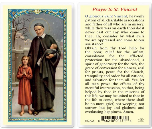 St. Vincent de Paul Prayer Card