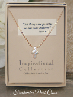 Freshwater Pearl Cross Necklace