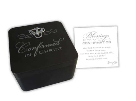 Confirmation Black Keepsake Box