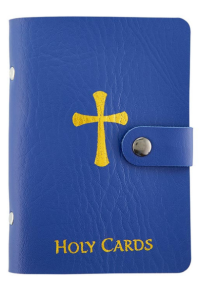 Blue Holy Card Holder