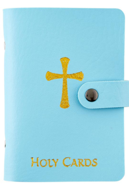 Light Blue Holy Card Holder