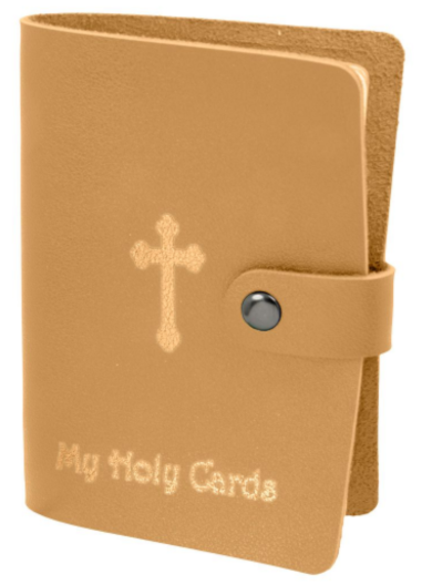 Tan Holy Card Holder