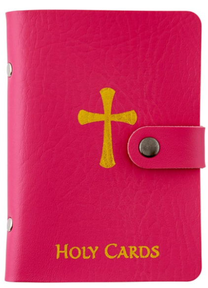 Pink Holy Card Holder