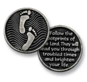 Pewter Pocket Token - Footprints