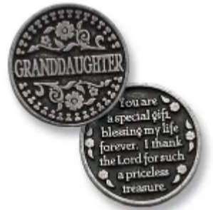 Pewter Pocket Token - Granddaughter