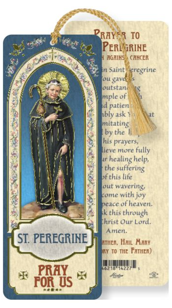 St. Peregrine Laminated Bookmark with Tassel