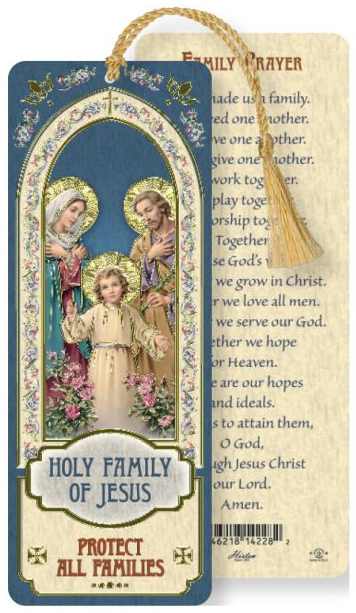 Holy Family of Jesus Laminated Bookmark with Tassel